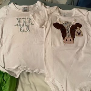 Boys one pieces, with mono W!!!!!! Like new